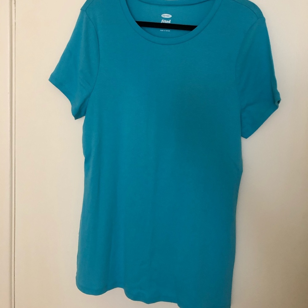 Blue tall crew neck tee